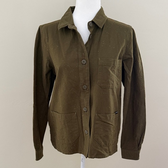 Dakine Tops - DAKINE Women's Olive Green Speckled Button Down Medium Shirt